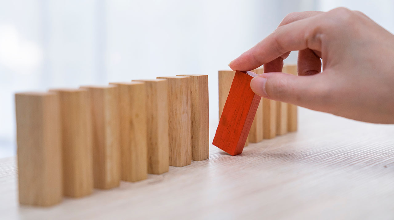 Domino, mattoncini di legno.