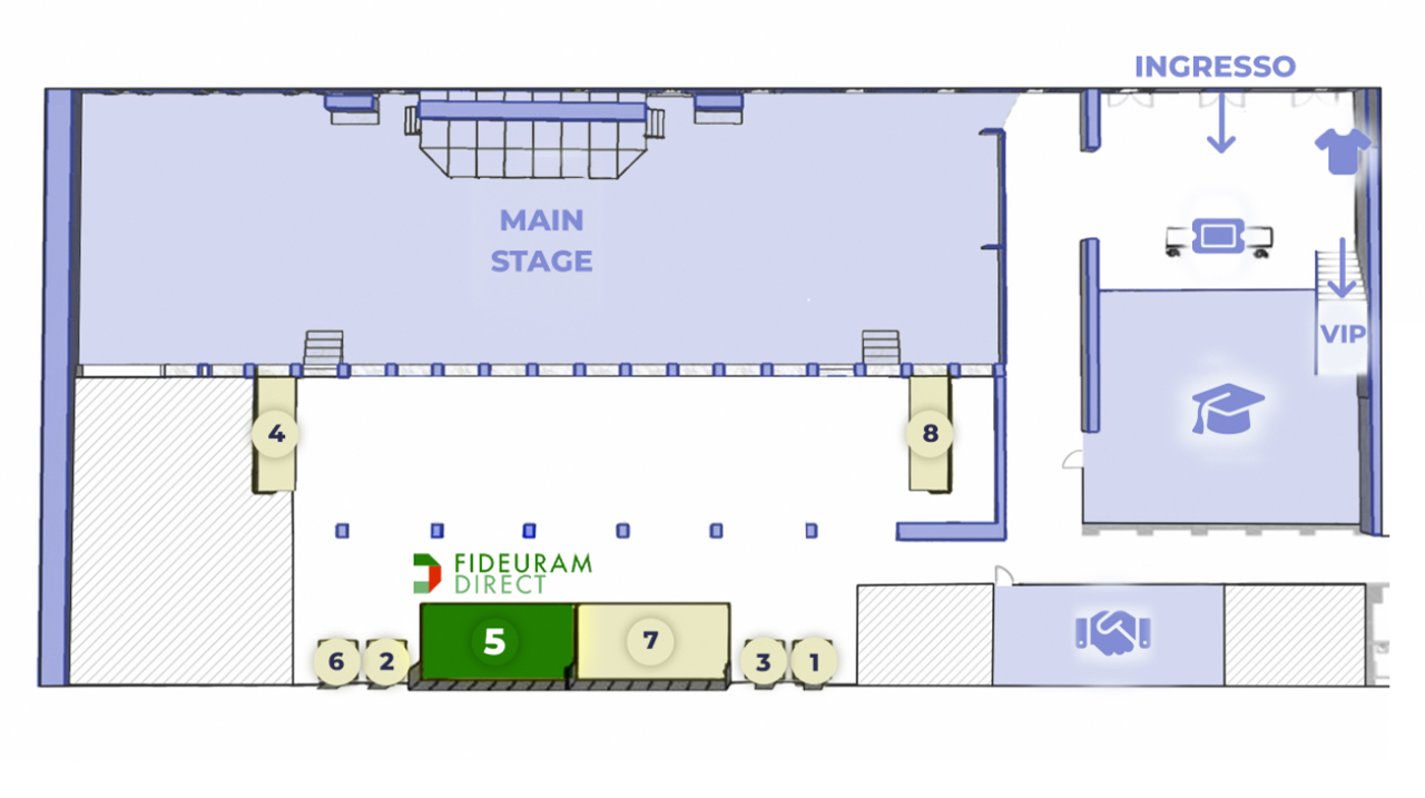 Mappa della Sala delle Fontane