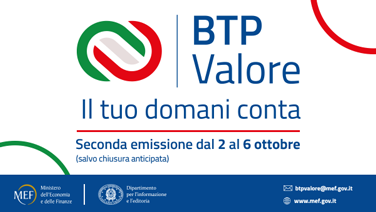 Locandina BTP Valore - Il tuo domani conta